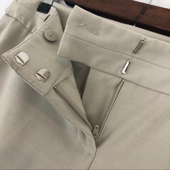 Ann Taylor LOFT Petite Beige Cropped Dress Pants - Picture 4 of 8